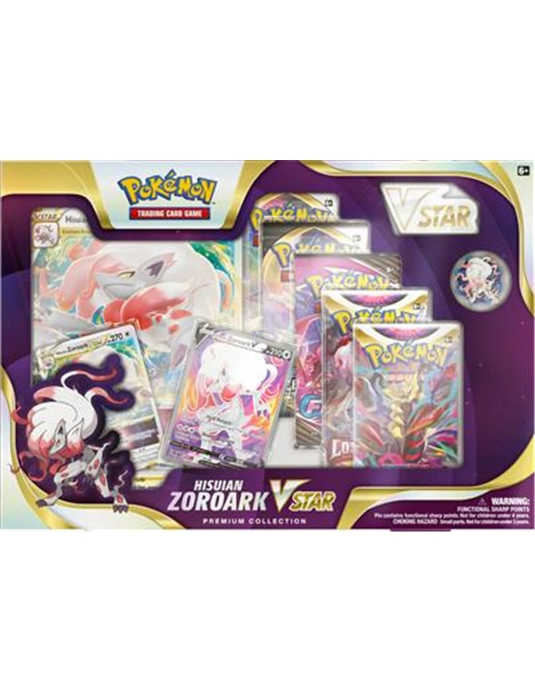Pokemon Hisuian Zoroark VSTAR Premium 3 Pokemon Hisuian Zoroark VSTAR Premium