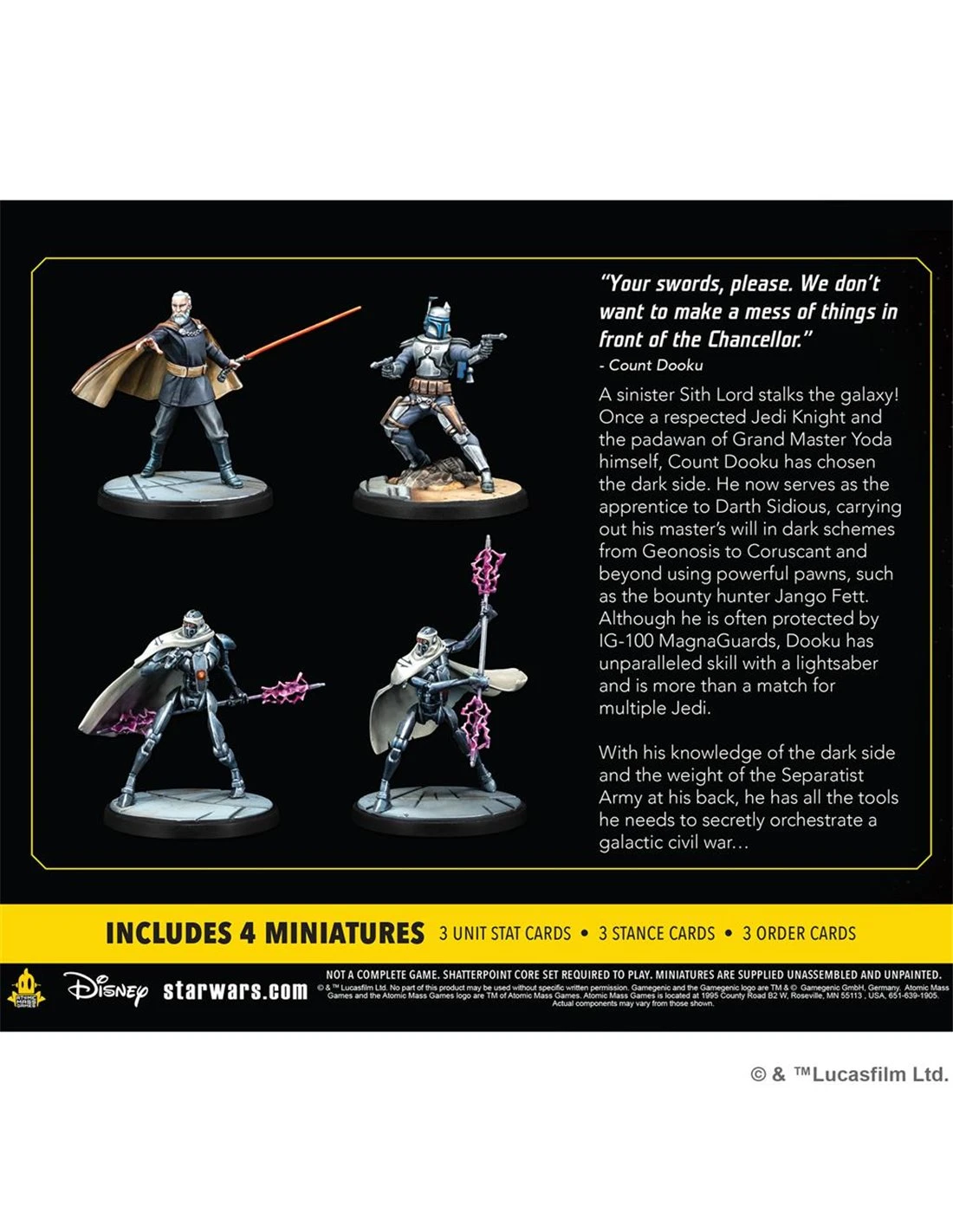 Atomic Mass Games Star Wars: Shatterpoint - Count Dooku Squad Pack (Pre-Order: 2 June 2023) 4 Atomic Mass Games Star Wars: Shatterpoint - Count Dooku Squad Pack (Pre-Order: 2 June 2023) - Afbeelding 2