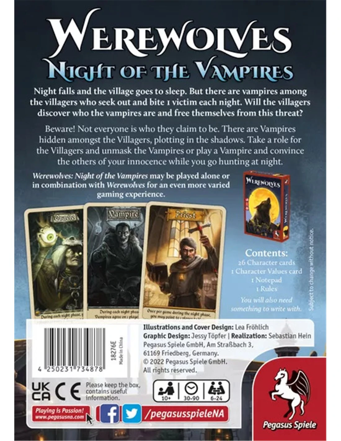 Pegasus Spiele Werewolves: Night Of The Vampires 4 Pegasus Spiele Werewolves: Night Of The Vampires - Afbeelding 2